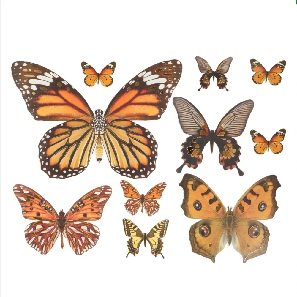 Floral Garden Butterfly Die Cuts w/Foil Accents, 99 pcs (3 Colors - 33 pcs ea)